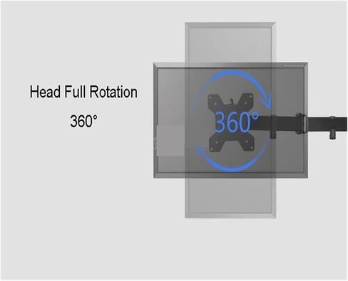 Screen Stand, Full Motion 360 Degree Single Monitor Holder Desktop Stand 10"-27" LCD Led Monitor Mount Arm Loading 9.9Kgs Each Head in Kuwait