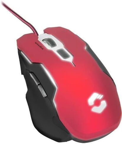 Speedlink CONTUS Gaming Mouse - 5 Buttons Mouse for Office/Home Office (LED Illumination - Adjustable to 3200 dpi - Ergonomic Shape) for PC/Notebook/Laptop, Black-red in Kuwait