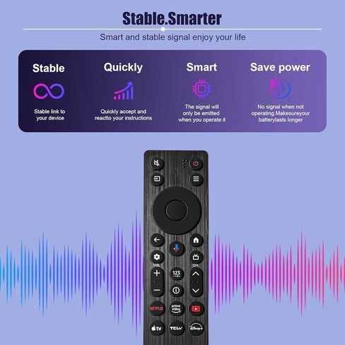 (Pack of 2) RC923A FMB1 Remote Control Replacement Compatible for TCL Smart TV QLED QLED Mini Google TV's, Series Q77K ，QM6K，QM5K（No Voice） in Kuwait