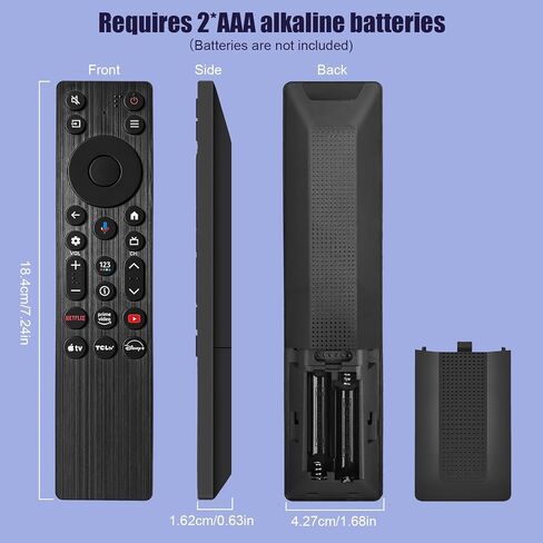 (Pack of 2) RC923A FMB1 Remote Control Replacement Compatible for TCL Smart TV QLED QLED Mini Google TV's, Series Q77K ，QM6K，QM5K（No Voice） in Kuwait