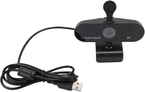 Pomya 2K 5MP USB Webcam with Microphone, Autofocus PDAF, Privacy Cover, 70 Wide Angle, Plug and Play Computer Camera for Streaming, Meetings, Laptop Desktop in Kuwait