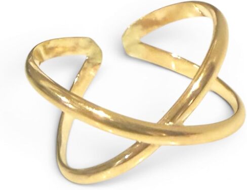 CrissCross Toe Ring | Sterling Silver, Gold Filled and Mixed Metal | Adjustable One Size Fits All in Saudi Arabia
