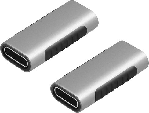 2 حزمة USB C أنثى إلى أنثى محول، 10 جيجابت في الثانية 60 واط USB 3.1 نوع C مقرنة موسع، معدن مطلي بالنيكل USB C مبدل الجنس لأجهزة النوع C in Kuwait