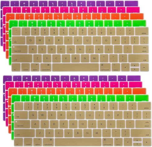 10 PCS Silicone Keyboard Cover Skin Ultra Thin Protector,Compatible for MacBook Pro 13 inch M2 2023 2022, 2021 2020 M1 A2338 A2289 A2251, MacBook Pro 13 inch Accessories-Multicolor in Kuwait