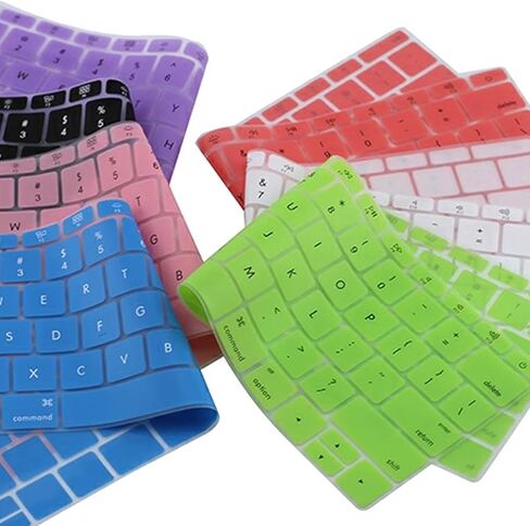 10 PCS Silicone Keyboard Cover Skin Ultra Thin Protector,Compatible for MacBook Pro 13 inch M2 2023 2022, 2021 2020 M1 A2338 A2289 A2251, MacBook Pro 13 inch Accessories-Multicolor in Kuwait