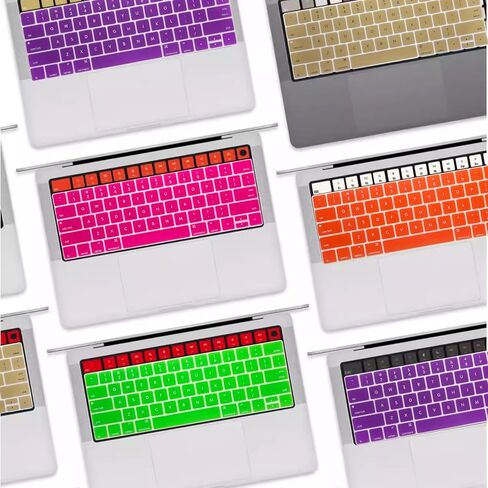 10 PCS Silicone Keyboard Cover Skin Ultra Thin Protector,Compatible for MacBook Pro 13 inch M2 2023 2022, 2021 2020 M1 A2338 A2289 A2251, MacBook Pro 13 inch Accessories-Multicolor in Kuwait