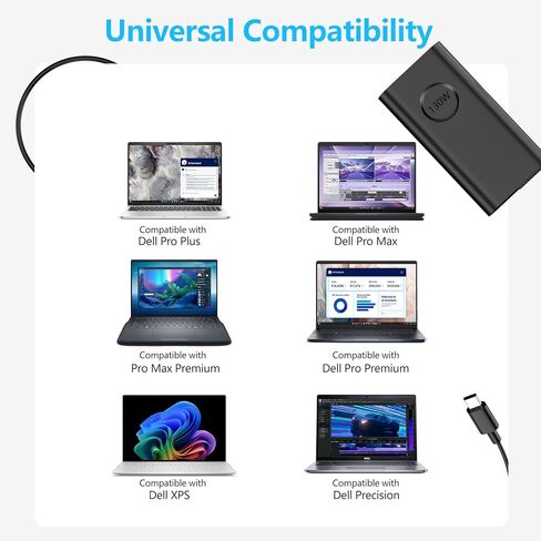 شاحن كمبيوتر محمول USB C بقدرة 130 وات متوافق مع Dell Pro Max 16 14, XPS 15 17 9575 9500 9700 in Kuwait