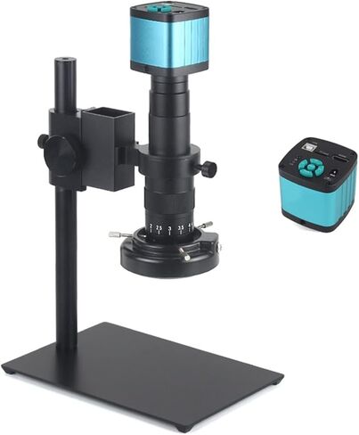 Lab Microscope Accessories 48Mp 4K 2K Digital Video Microscope Camera Industrial Monocular 180X Zoom C-Mount Lens,One Color-C Set in Saudi Arabia
