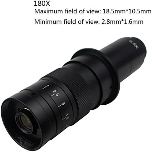 Lab Microscope Accessories 48Mp 4K 2K Digital Video Microscope Camera Industrial Monocular 180X Zoom C-Mount Lens,One Color-C Set in Saudi Arabia