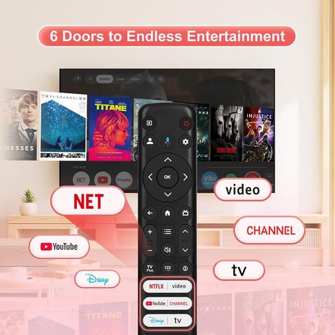 Voice Remote Replacement for TCL Google TV Remote Control, Compatible with TCL QM8/QM7/S5/S4/S3/Q7/Q6/Q5 Series TV, for 4K UHD HDR LED QLED QD-Mini LED Full-HD Smart TVs (Not Fit for Roku TV) in Kuwait