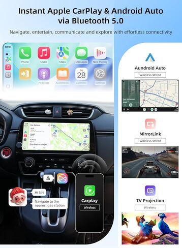 راديو ستيريو للسيارة Dasaita 8GB+256GB لسيارة Honda CRV 2017-2022، Apple CarPlay Android Auto، وحدة رأس ملاحة GPS مقاس 10.33 بوصة مع مقبض مستوى الصوت، نظام Android 13 الحقيقي in Kuwait