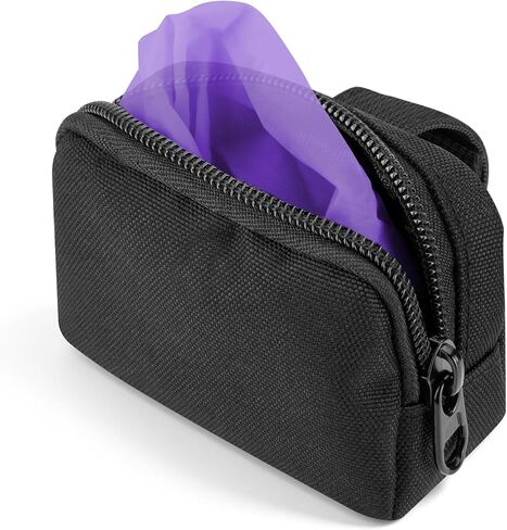 Xxerciz Duty Belt Gloves Pouch, Latex Disposable Glove Holder with Double Pockets Holds 2 to 3 Pairs of Gloves, Waist Bag for Police Officer Law Enforcement Personnel Security Firefighter in Kuwait