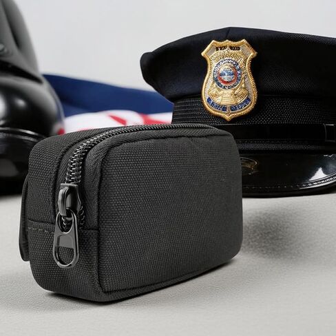 Xxerciz Duty Belt Gloves Pouch, Latex Disposable Glove Holder with Double Pockets Holds 2 to 3 Pairs of Gloves, Waist Bag for Police Officer Law Enforcement Personnel Security Firefighter in Kuwait
