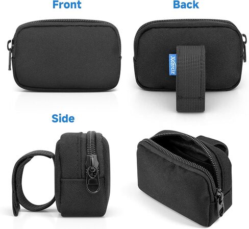 Xxerciz Duty Belt Gloves Pouch, Latex Disposable Glove Holder with Double Pockets Holds 2 to 3 Pairs of Gloves, Waist Bag for Police Officer Law Enforcement Personnel Security Firefighter in Kuwait