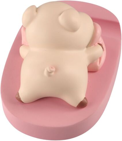 Cute Pig Cell Phone Stand for Desk,Pig Smartphone Phone Holder Resin Pig Figurines Cute Phone Holder Phone Stand Desk Accessories Tabletop Ornaments in Kuwait
