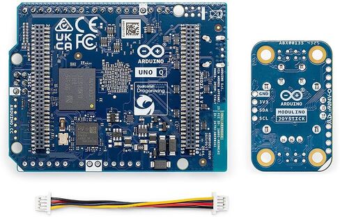 Arduino UNO Q 4GB + Modulino Joystick — Plug‑and‑Play Analog Motion Control Bundle for AI, IoT, Robotics & Prototyping | Linux + Arduino | No‑Solder Modular Expansion in Kuwait