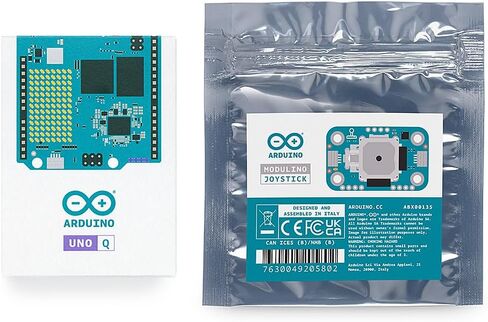 Arduino UNO Q 4GB + Modulino Joystick — Plug‑and‑Play Analog Motion Control Bundle for AI, IoT, Robotics & Prototyping | Linux + Arduino | No‑Solder Modular Expansion in Kuwait