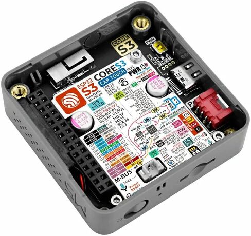جهاز توجيه M5Stack Thread Border، 2.4 جيجا هرتز Wi-Fi، IEEE 802.15.4، ESP32-S3 ثنائي النواة 240 ميجا هرتز، K149، شاشة LCD تعمل باللمس 2 بوصة، بطارية مدمجة 500 مللي أمبير في الساعة، 2X HY2.-4P، DC 9V-24V، سكة DIN، مكبرات صوت، ميكروفون وكاميرا in Kuwait