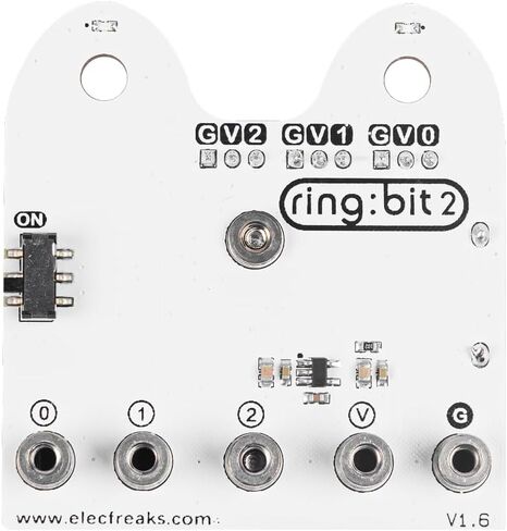 حلقة microbit من ELECFREAKS: محول لوحة توسيع bit v2 مع 3 منافذ I/O، لوحة كسر microbit مناسبة لبناء الروبوتات والاختراعات المخصصة مثل مجموعة ELECFREAKS Ringbit 6 في 1/سيارة Ringbit in Kuwait