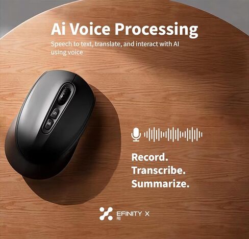 Pro AI Mouse: Dual AI Assistant (Deepseek+iFlytek), SWOT & Business Analysis, Voice Typing, 320h Battery, Silent, PC/Mac/Linux in Kuwait