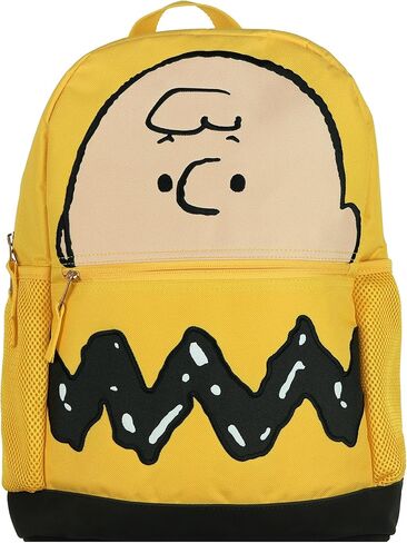 حقيبة ظهر INTIMO Peanuts حقيبة كتب باللون البني الداكن مقاس 16 بوصة مع أشرطة كتف قابلة للتعديل وأكمام تقنية in Kuwait