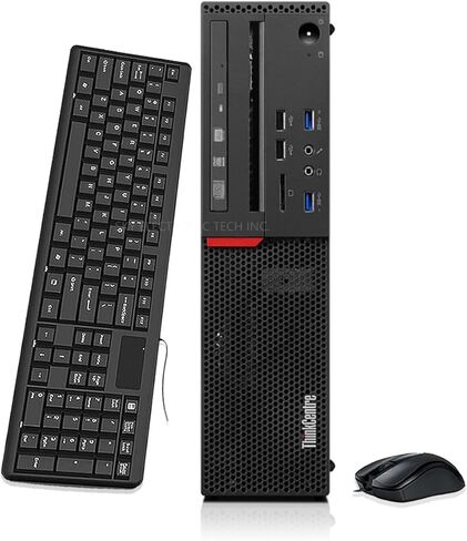 Lenovo ThinkCentre M700 SFF Desktop Computer, 6th Gen Quad Core i5-6500 3.2GHz, 8GB DDR4 RAM 256GB SSD, VGA, DisplayPort, Keyboard & Mouse, USB WiFi, Windows 11 Pro (Renewed) in Kuwait