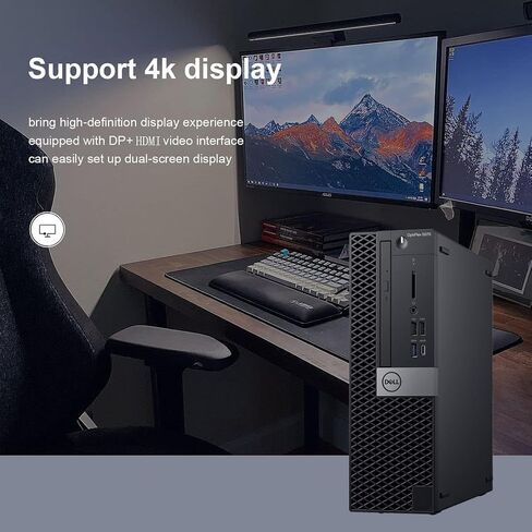 كمبيوتر Dell OptiPlex 5070 SFF للأعمال المكتبي صغير الحجم، Intel Quad Core i5-9500 حتى 4.4 جيجا هرتز، 8 جيجا DDR4، 256 جيجا SSD، WiFi، دعم 4K، لوحة مفاتيح وماوس، Windows 11 Pro (متجدد) in Kuwait