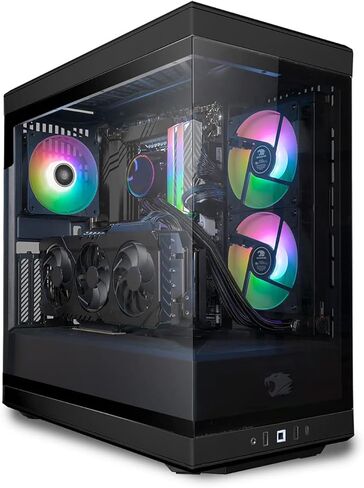 Black Gaming PC Computer Desktop, Intel 8-Core i3-10300 Processor, 4GB RAM, 128GB SSD, GeForce GT 610, WiFi 6, Bluetooth, RJ-45, Windows 11 Home in Kuwait