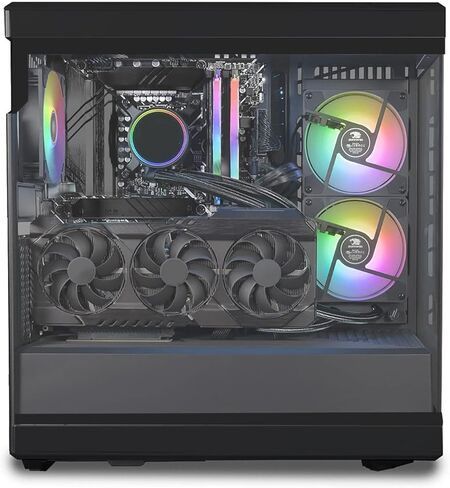 Black Gaming PC Computer Desktop, Intel 8-Core i3-10300 Processor, 4GB RAM, 128GB SSD, GeForce GT 610, WiFi 6, Bluetooth, RJ-45, Windows 11 Home in Kuwait