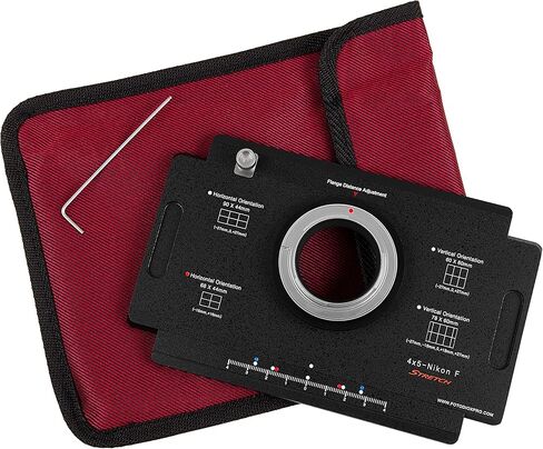 Fotodiox Pro Shift/Stitch Adapter - Comaptible with Nikon F-Mount Cameras to fit Large Format 4x5 View Cameras with a Graflok Rear Standard in Kuwait