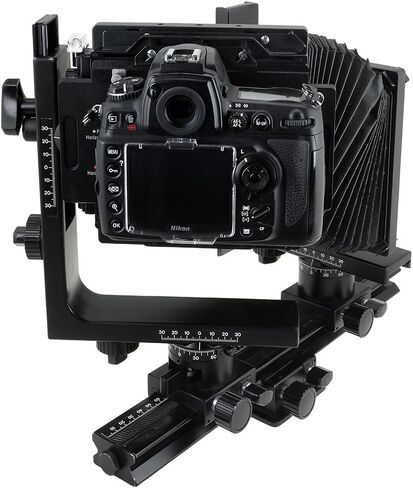 Fotodiox Pro Shift/Stitch Adapter - Comaptible with Nikon F-Mount Cameras to fit Large Format 4x5 View Cameras with a Graflok Rear Standard in Kuwait