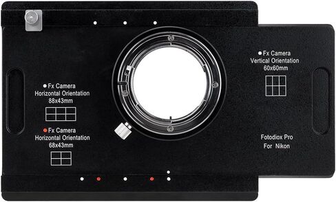 Fotodiox Pro Shift/Stitch Adapter - Comaptible with Nikon F-Mount Cameras to fit Large Format 4x5 View Cameras with a Graflok Rear Standard in Kuwait