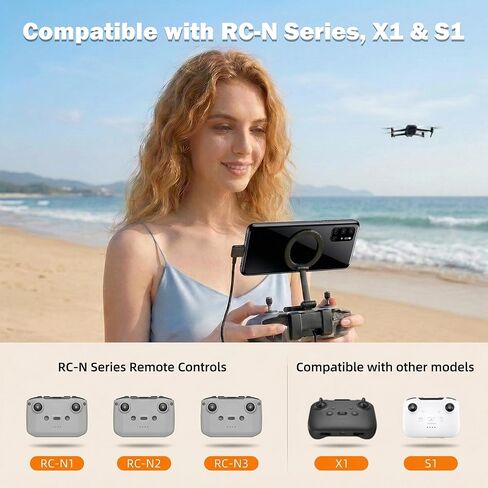 حامل هاتف مغناطيسي قابل للتعديل لجهاز التحكم عن بعد DJI RC-N1/N2/N3 وSkyrover S1/X1، لملحقات DJI Mini 4K، Mini 5/4/3 Pro، Neo 2، Air 3/3S، Avata 360 Drone Accessories in Kuwait