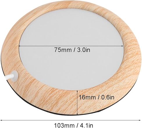 USB Powered Heater Pad Elegant Cup Warmer Mat for Tea Coffee Drink, Wood Grain Design, for Home Supplies in Kuwait