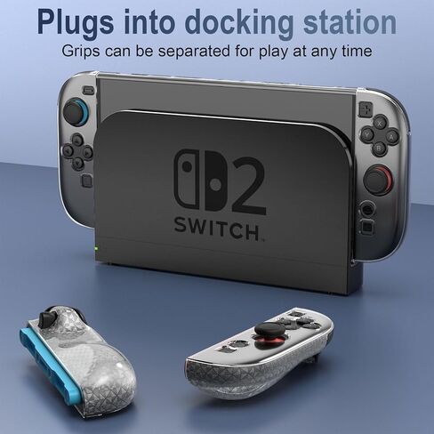حافظة HEYSTOP Switch 2 لجهاز Nintendo Switch 2، مجموعة حقيبة حمل واقية مع غطاء PC Switch 2 وغطاء قبضة TPU لجهاز Switch 2 Joycon، تصميم تخزين بسعة كبيرة لملحقات Nintendo Switch 2 in Kuwait