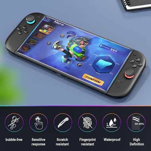 حافظة HEYSTOP Switch 2 لجهاز Nintendo Switch 2، مجموعة حقيبة حمل واقية مع غطاء PC Switch 2 وغطاء قبضة TPU لجهاز Switch 2 Joycon، تصميم تخزين بسعة كبيرة لملحقات Nintendo Switch 2 in Kuwait