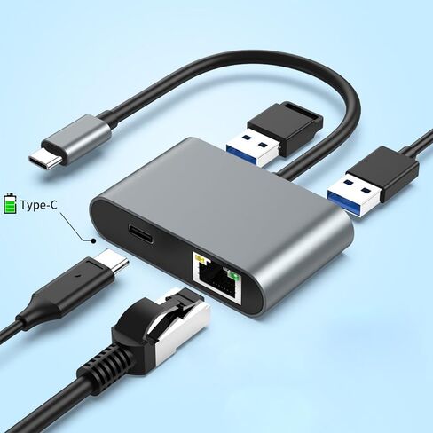 Friendly Type C to Ethernet Adapter with Gigabit Speed for Mobile Workstations and Entertainment Systems Gigabit Ethernet Converters in Kuwait