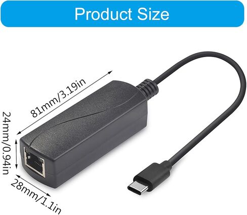 جيجابت الطاقة عبر إيثرنت إلى محول USB C للهواتف الذكية اللوحية USB C إلى محول 10/100 / 1000Mbps محول الطاقة عبر المحول in Kuwait