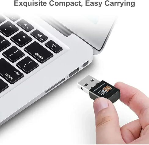 Dual Band 600Mbps Wireless-AC USB Mini Nano WiFi Adapter for PC Desktop, USB 2.0 in Kuwait