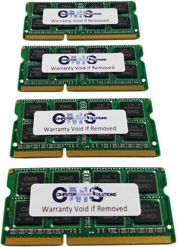 ترقية ذاكرة الوصول العشوائي CMS 32GB (4X8GB) DDR3 10600 1333MHZ Non ECC SODIMM متوافقة مع Lenovo® Thinkpad W520 رباعي النواة 4270 4276، 4282، 4284 - C12 in Kuwait
