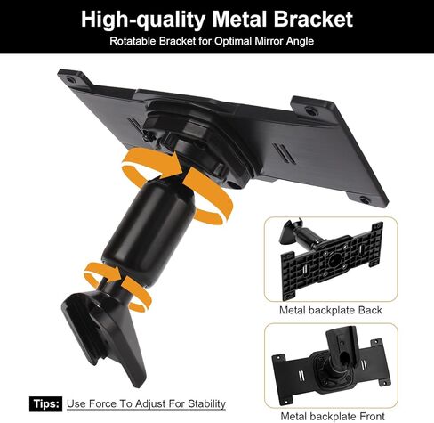 Dash Cam Mirror Mount with Extra Mirror Base, Universal Rear View Mirror Mount Kit for 5.5"-12" Mirror Dash Cams, Sturdy Car Dash Cam Bracket Back Plate Panel for Most Vehicles in Kuwait