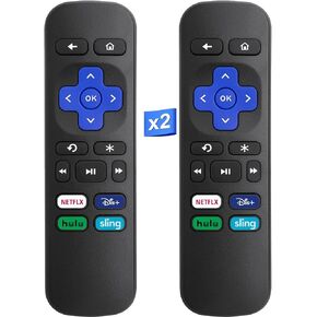 قطعتان من جهاز التحكم عن بعد البديل لـ Roku Box، Express، Player، Premiere، لـ R0KU 1، 2، 3، 4 (HD، LT، XS، XD، XDS) 【ليس لـ RokuTV أو RokuStick】 in Kuwait