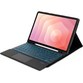 SaharaCase - حافظة لوحة المفاتيح من سلسلة Navigate لجهاز Galaxy Tab S11 | 7 ألوان إضاءة خلفية | لوحة تتبع مدمجة | لمسة نهائية ناعمة | العقرب الأسود (TB00493) in Kuwait