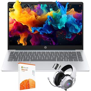 HP 14" HD Display Laptop -AMD Athlon Silver 7120U Processor, 4GB RAM, 128GB eMMC Storage, WiFi 6 - Fast & Lightweight, w/Mytrix Accessories, 12-Month Microsoft 365, Moonlight Blue, Windows 11 Pro in Kuwait