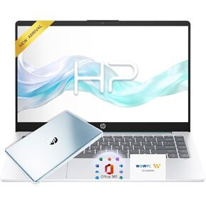 HP 14″ Lightweight Laptop • Microsoft 365 & Copilot AI • AMD High Performance Processor • 4GB RAM Memory • 128GB SSD + 1TB Cloud Storage • Portable Student Laptop in Kuwait
