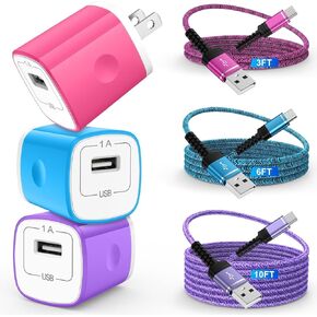 Essential USB-C to RJ45 Ethernet Adapter - Compact 100Mbps Wired Network Converter for Tablets - Rose+Blue+Purple 3FT+6FT+10FT in Kuwait