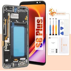 شاشة Incell لهاتف Samsung Galaxy S8 Plus استبدال الشاشة لشاشة Galaxy S8+ LCD SM-G955F، SM-G955W، SM-G955A أجزاء إصلاح مجموعة التحويل الرقمي التي تعمل باللمس مع إطار (أسود بدون وظيفة بصمة الإصبع) in Kuwait