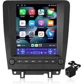 2+64G Android 14 Double Din Car Stereo for Ford Mustang 2010-2014 مع شاشة لمس 9.7 بوصة راديو مدمج Carplay لاسلكي/Android Auto/GPS/Bluetooth/FM/AUX-in/عناصر التحكم في عجلة القيادة/كاميرا احتياطية in Kuwait