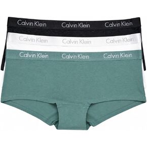 سراويل داخلية نسائية من القطن أحادية اللون من Calvin Klein، 3 قطع (الولايات المتحدة، ألفا، متوسط، عادي، عادي، أسود (qp2873-660)/G_p) in Saudi Arabia