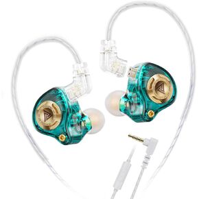 شاشة Qkz Ak6 Lucky داخل الأذن، سماعات أذن سلكية HiFi، سماعات أذن سلكية قابلة للضبط للصوت مع مفتاح ضبط 3 مستويات، كابل قابل للفصل لمكالمات فيديو ألعاب الموسيقى (أسود) in Kuwait